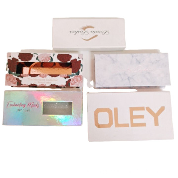 Luxury gold printing handmade eyelash packing box